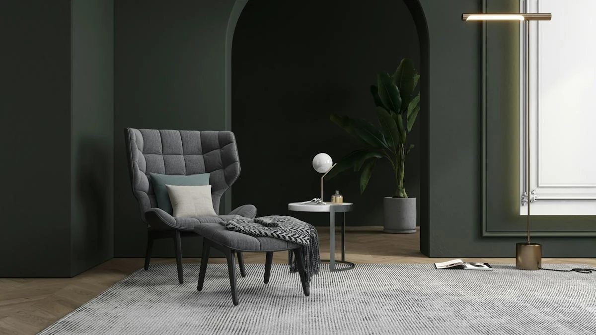 Curated contemporary residential space with warm neutral finishes