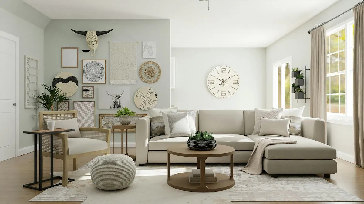 Close view of refined materials used in a residential space